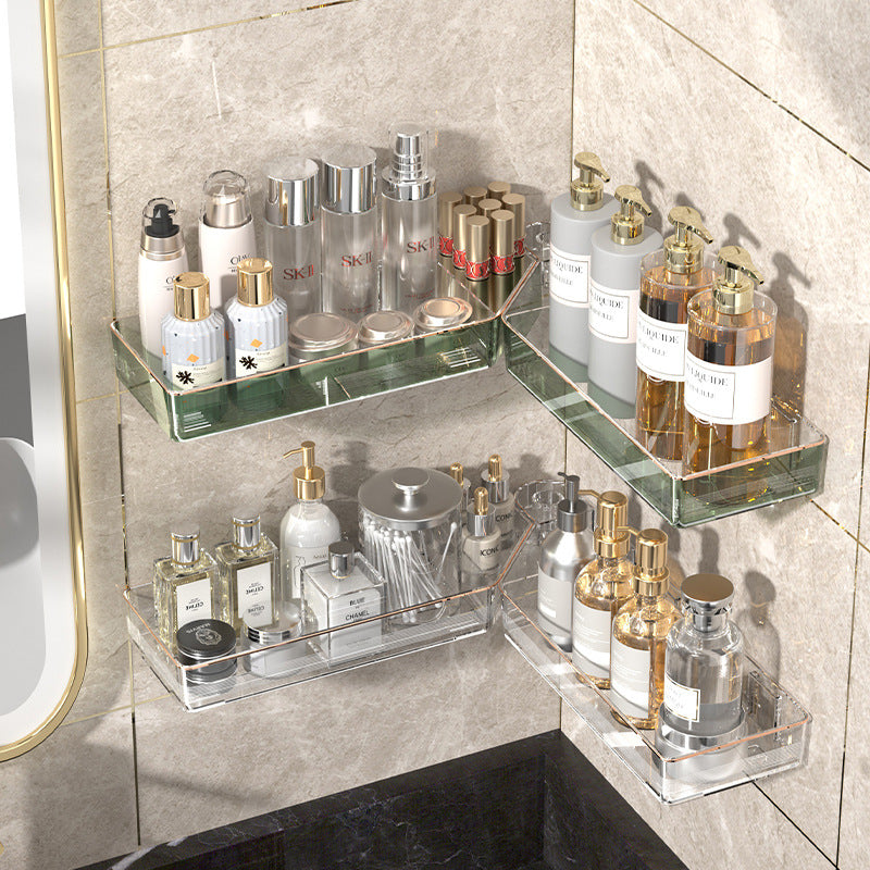 Wall-Mounted No-Punching Corner Shelf,Corner Shower Shelf, Strong Adhesive Shelf, Neat Shower Storage and Soap Holder