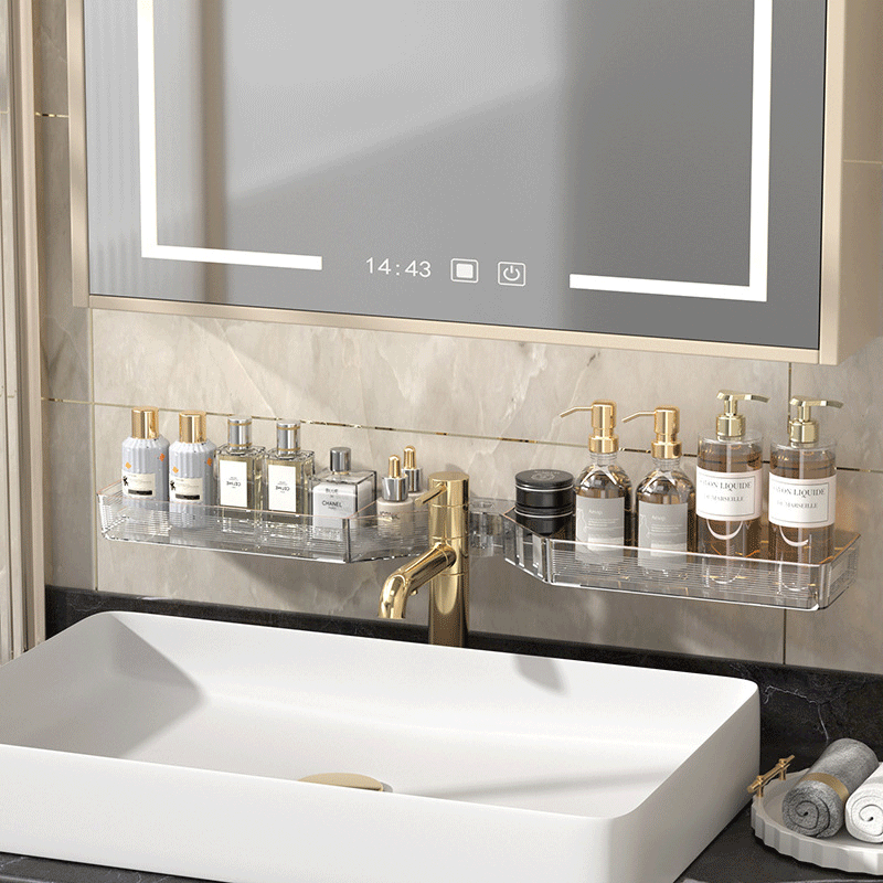 Wall-Mounted No-Punching Corner Shelf,Corner Shower Shelf, Strong Adhesive Shelf, Neat Shower Storage and Soap Holder