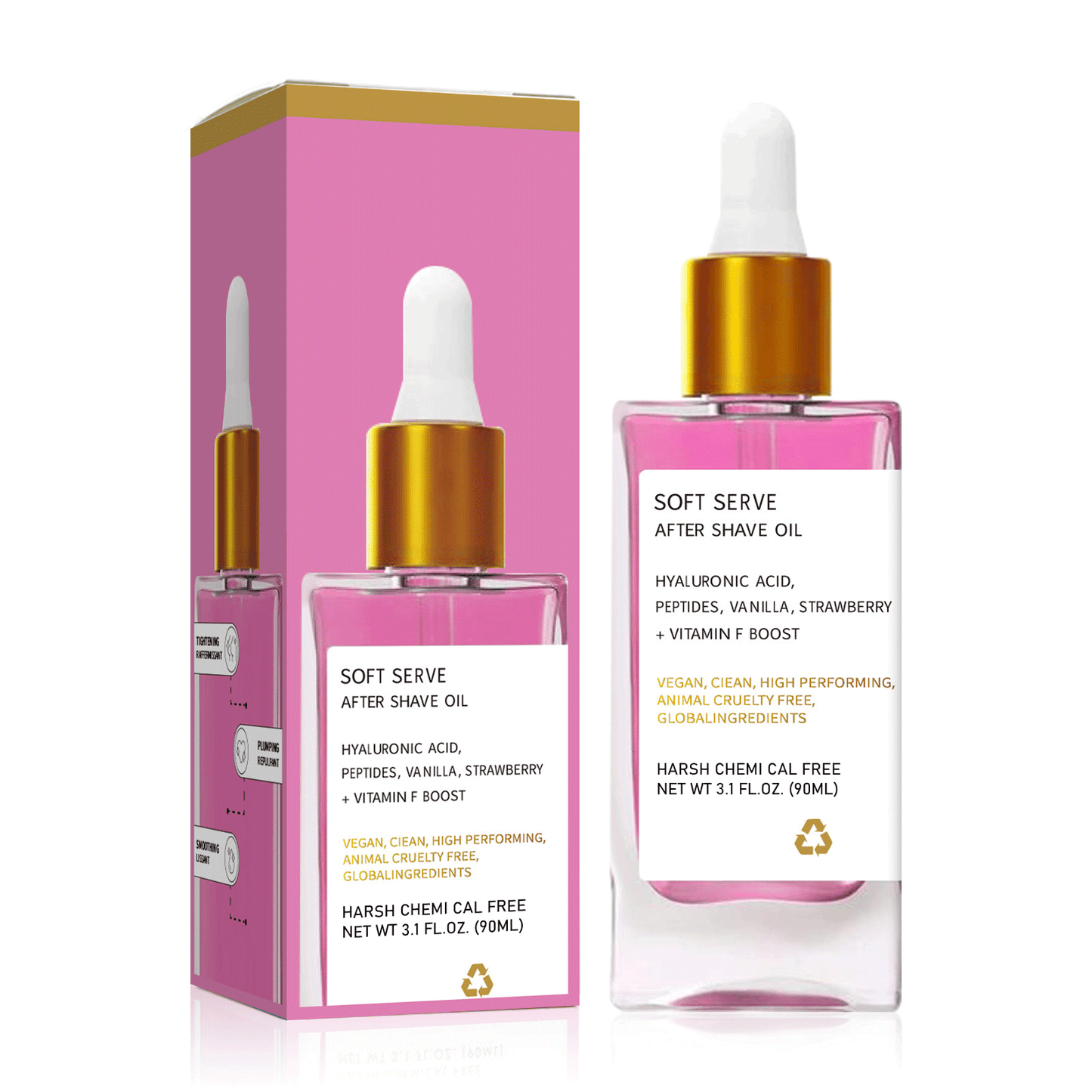 Strawberry Scent After Shave Oil for Women, Care for Deep Moisturizing and Exfoliating Suitable for All Skin with 40ml/1.35oz