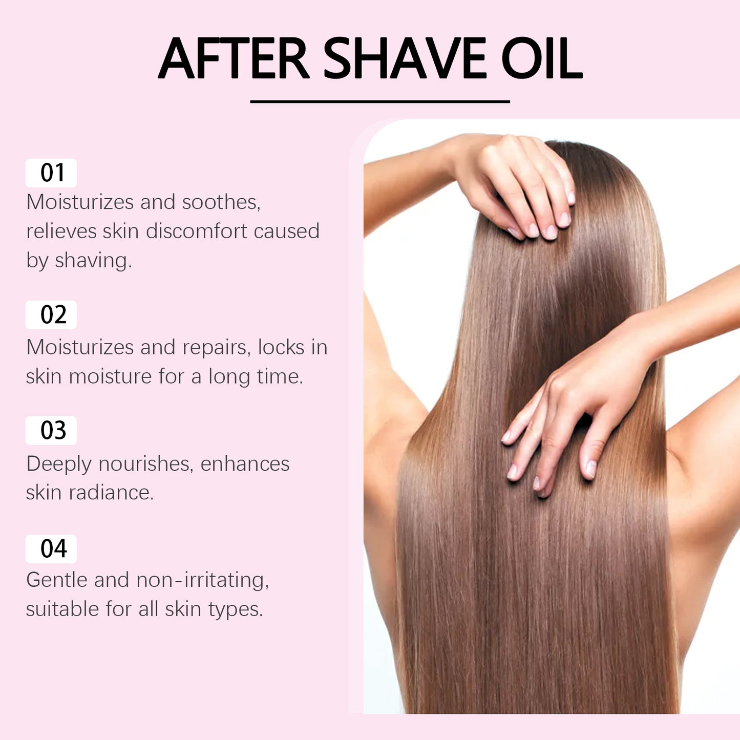 Strawberry Scent After Shave Oil for Women, Care for Deep Moisturizing and Exfoliating Suitable for All Skin with 40ml/1.35oz